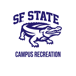 Alligator with SF state logo with campus recreation 