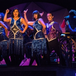 Students dancing in a performance