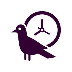 Icon of bird with clock